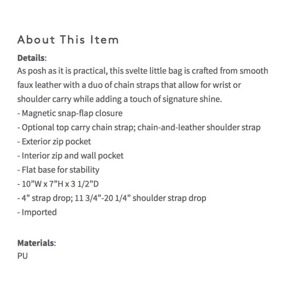 ✨HP✨ Chelsea28 Chain Crossbody Purse - Picture 4 of 8